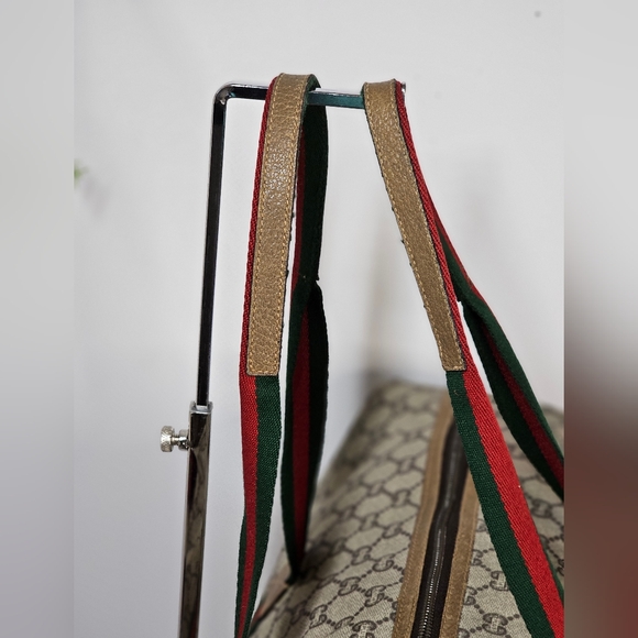 Gucci PVC Leather Sherry Line Tote Bag Duffle Bag - Picture 17 of 17